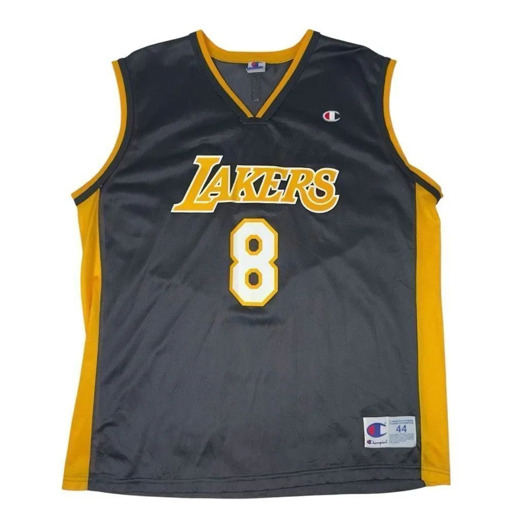 Vintage Kobe Bryant #8 Los Angeles Lakers Champion Jersey Size 44 Made USA